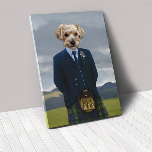 Crown and Paw - Canvas The Scottish Highlander - Custom Pet Canvas