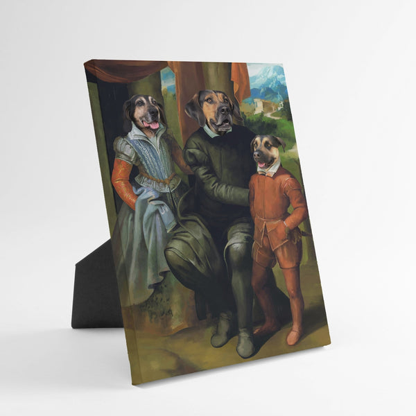 Family of Three - Custom Standing Canvas