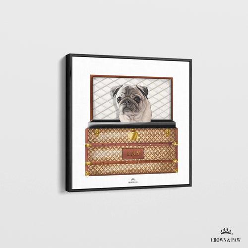 Crown and Paw - Canvas Classic Luxury Trunk Pet Portrait