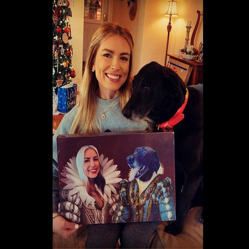 Crown and Paw - Canvas The Queen and Sapphire Queen - Custom Pet Canvas