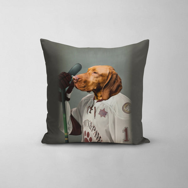The Ice Hockey Player - Custom Throw Pillow