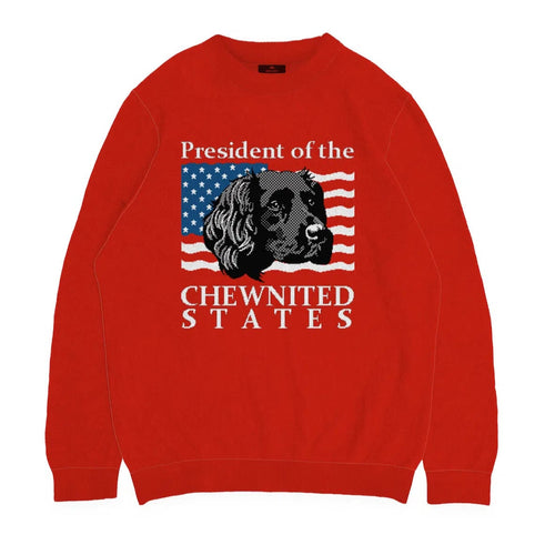 Crown and Paw - Knitwear Limited Edition! 4th of July Flag Knitted Sweater 2XS / Red