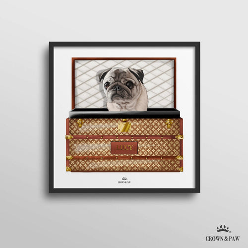 Crown and Paw - Canvas Classic Luxury Trunk Pet Portrait