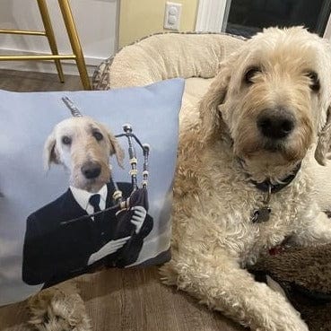 Crown and Paw - Throw Pillow The Bagpiper - Custom Throw Pillow