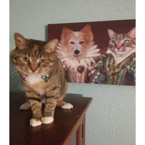 Crown and Paw - Canvas The Queen and Sapphire Queen - Custom Pet Canvas