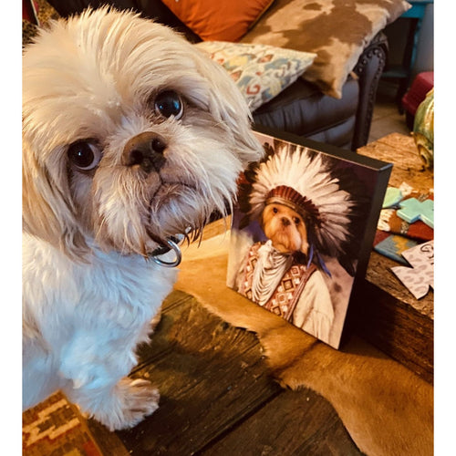 Crown and Paw - Canvas The Chief - Custom Pet Canvas