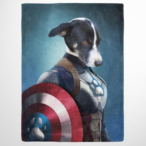 Crown and Paw - Blanket Captain Pawmerica - Custom Pet Blanket