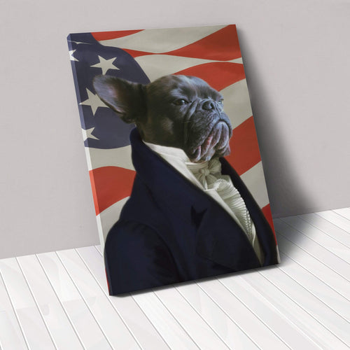Crown and Paw - Canvas The Ambassador - USA Flag Edition - Custom Pet Canvas