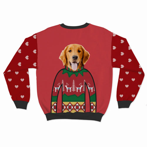 Crown and Paw - Custom Clothing Premium Christmas Sweatshirt Christmas Red / Hearts / S