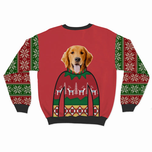 Crown and Paw - Custom Clothing Premium Christmas Sweatshirt Christmas Red / Snowflakes / S
