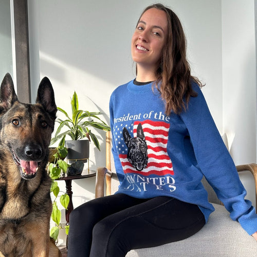Crown and Paw - Knitwear Limited Edition! 4th of July Flag Knitted Sweater