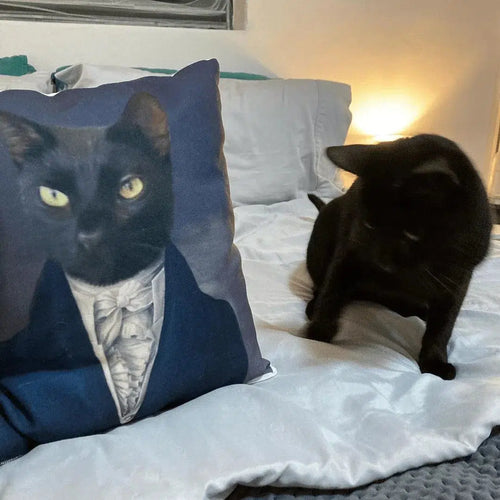 Crown and Paw - Throw Pillow The Aristocrat - Custom Throw Pillow