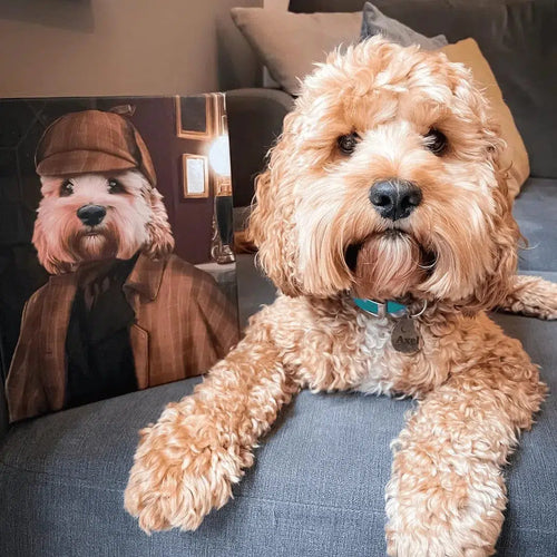 Crown and Paw - Canvas The Detective - Custom Pet Canvas