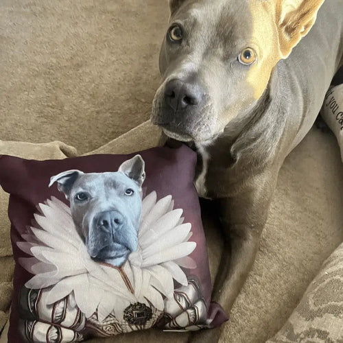 Crown and Paw - Throw Pillow The Queen - Custom Throw Pillow