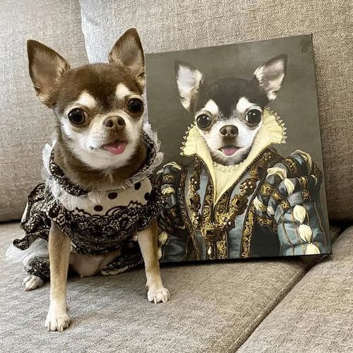 Crown and Paw - Canvas The Sapphire Queen - Custom Pet Canvas