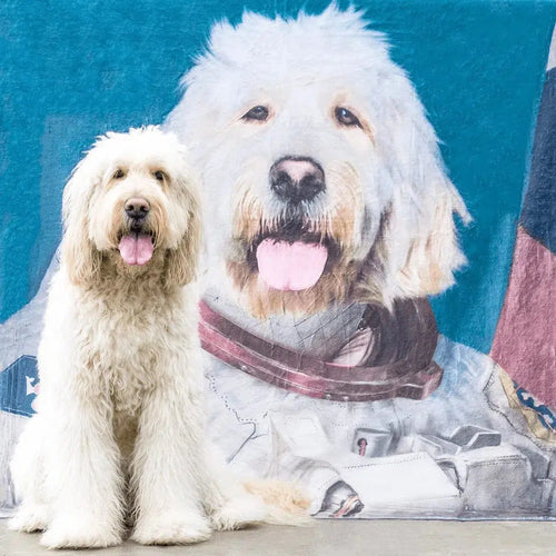 Crown and Paw - Blanket The Astronaut - Custom Pet Blanket