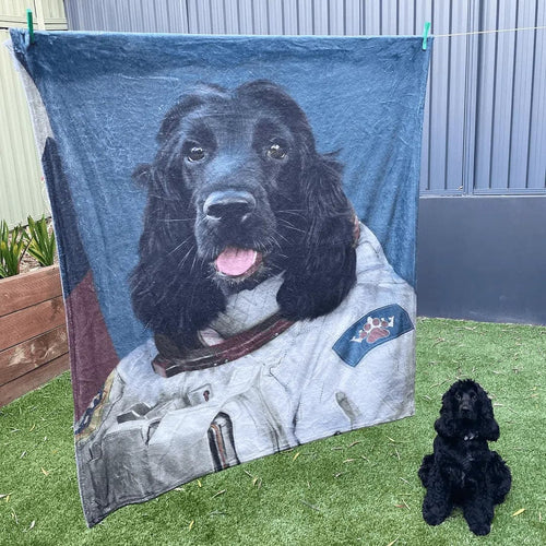 Crown and Paw - Blanket The Astronaut - Custom Pet Blanket