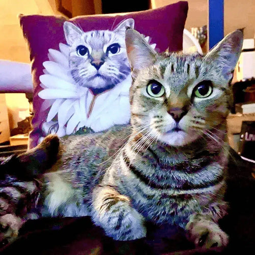 Crown and Paw - Throw Pillow The Queen - Custom Throw Pillow