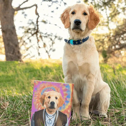 Crown and Paw - Canvas The Hippie - Custom Pet Canvas