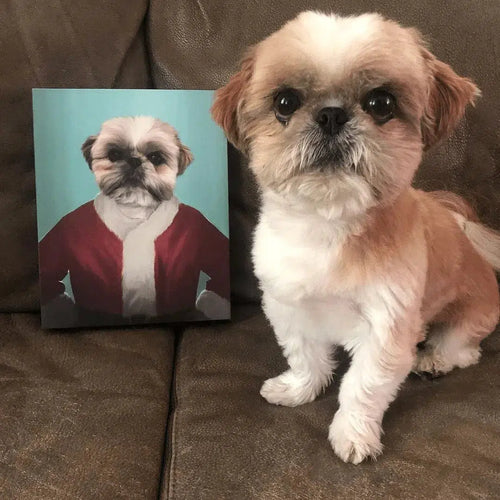 Crown and Paw - Canvas The Santa Claus - Custom Pet Canvas