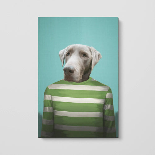 Crown and Paw - Canvas The Green Candy Cane - Custom Pet Canvas