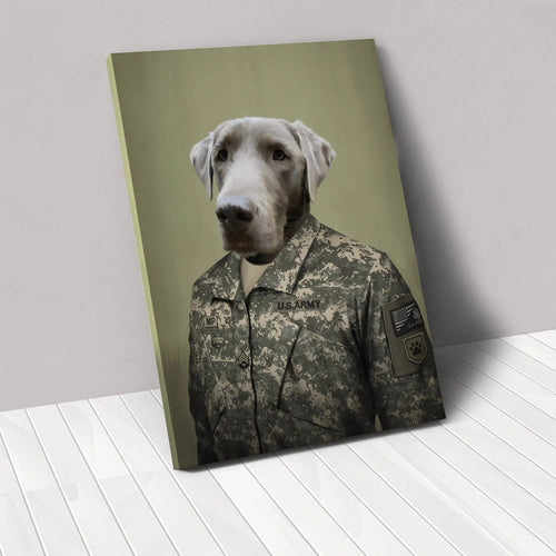 Crown and Paw - Canvas The Army Man - Custom Pet Canvas