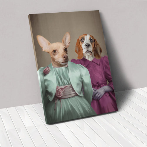 Crown and Paw - Canvas The Sisters - Custom Pet Canvas