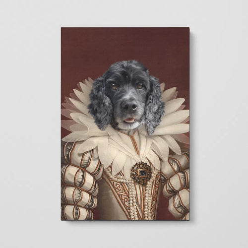 Crown and Paw - Canvas The Queen - Custom Pet Canvas