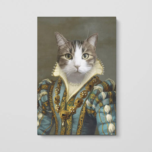 Crown and Paw - Canvas The Sapphire Queen - Custom Pet Canvas