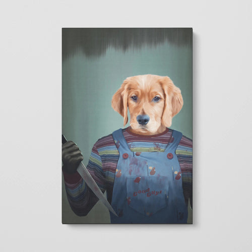 Crown and Paw - Canvas Chucky Portrait - Custom Canvas