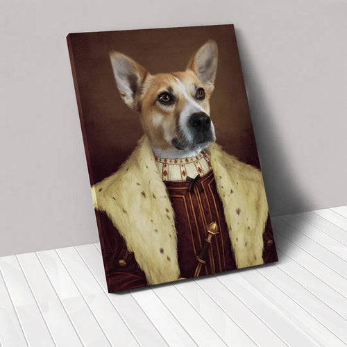 Crown and Paw - Canvas The Young King - Custom Pet Canvas