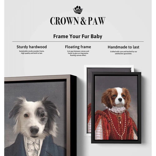 Crown and Paw - Canvas The Golden Girl - Custom Pet Canvas 8" x 10" / Black