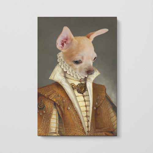Crown and Paw - Canvas The Golden Princess - Custom Pet Canvas