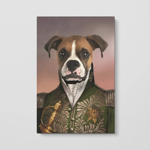 Crown and Paw - Canvas The Green General - Custom Pet Canvas