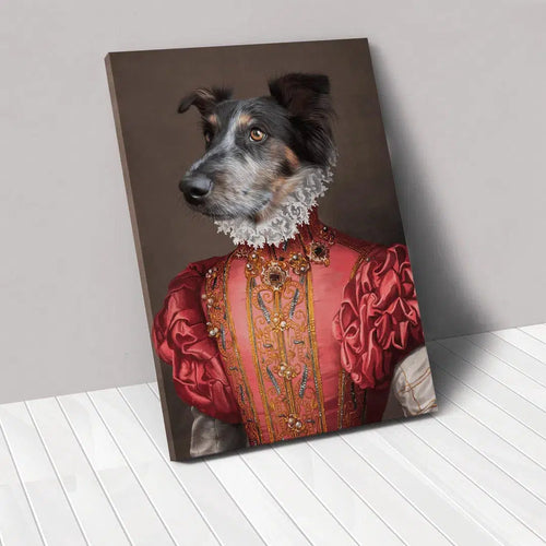 Crown and Paw - Canvas The Red Rose - Custom Pet Canvas