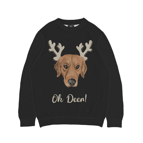 Oh Deer Pet Face Sweater - Custom Christmas Knitwear