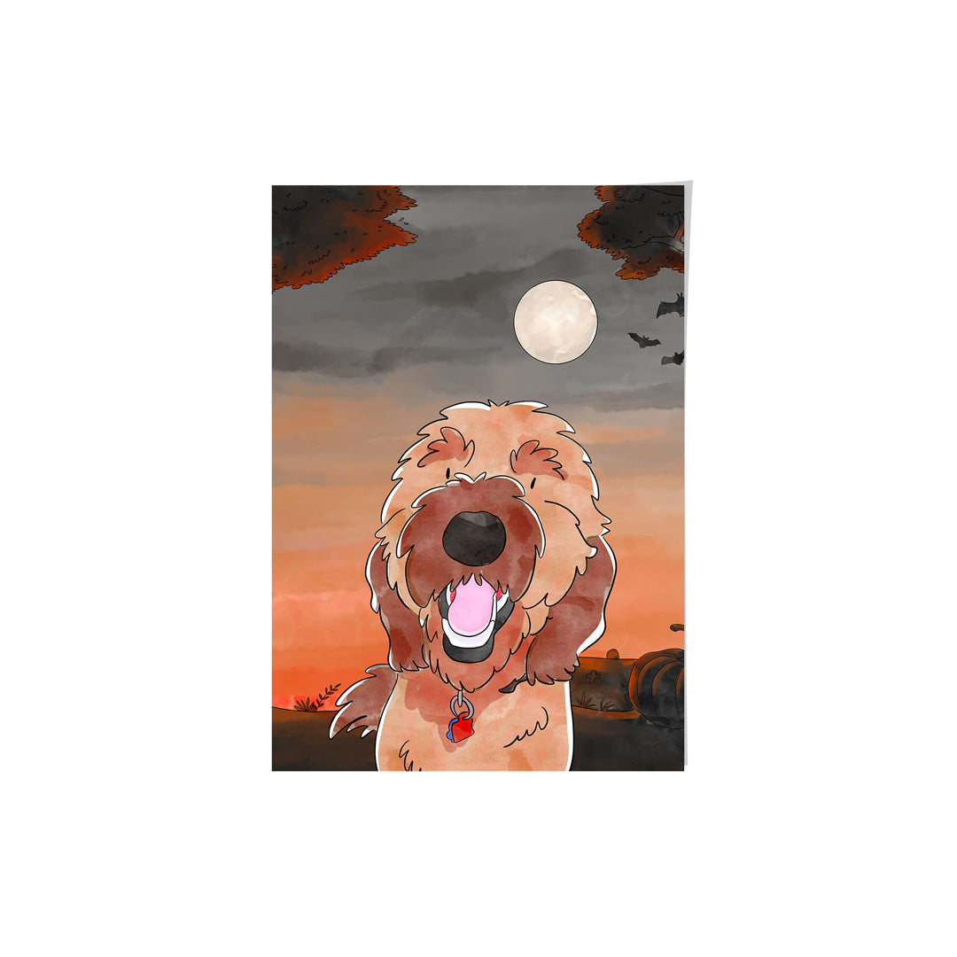 Watercolor Pet Portrait - Two Pets, Framed Poster