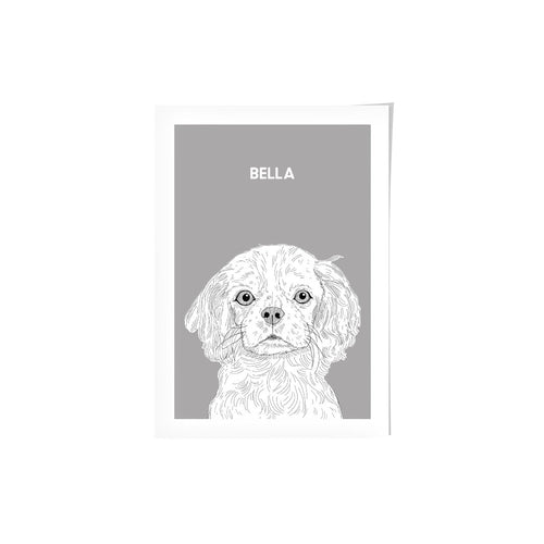 Crown and Paw - Framed Poster Illustrated Pet Portrait - One Pet