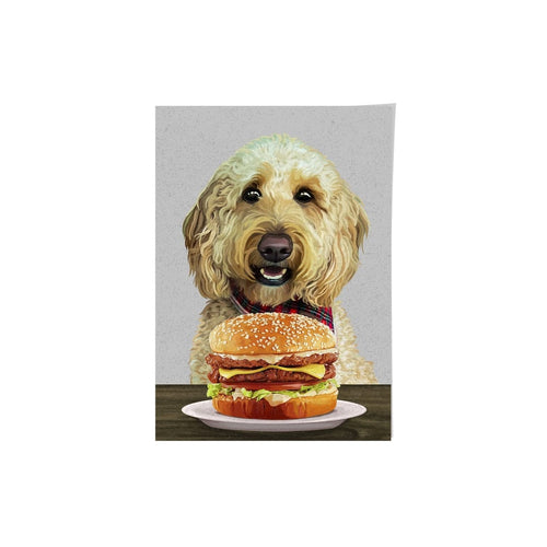 Crown and Paw - Framed Poster Custom Pet with Burger Portrait - Framed Poster