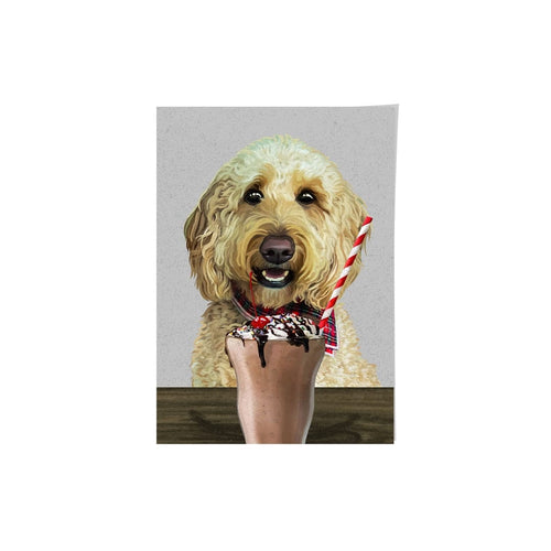 Crown and Paw - Framed Poster Custom Pet with Chocolate Shake Portrait - Framed Poster