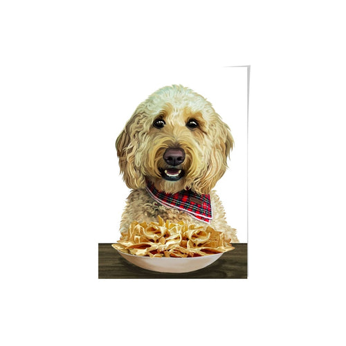 Crown and Paw - Framed Poster Custom Pet with Nachos Portrait - Framed Poster