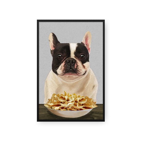 Crown and Paw - Framed Poster Custom Pet with Nachos Portrait - Framed Poster