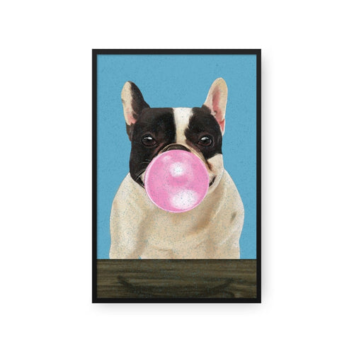 Crown and Paw - Framed Poster Custom Pet with Bubblegum Portrait - Framed Poster
