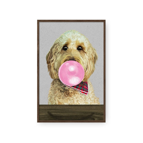 Crown and Paw - Framed Poster Custom Pet with Bubblegum Portrait - Framed Poster