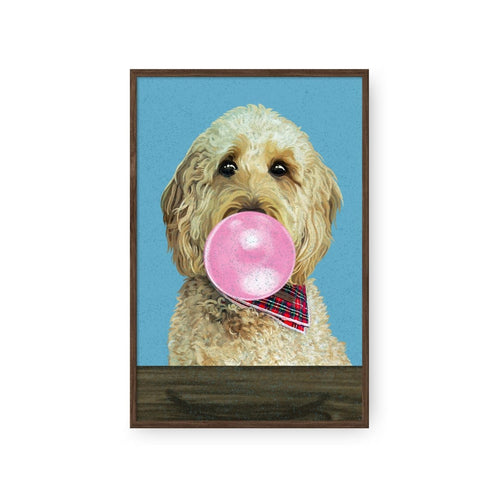 Crown and Paw - Framed Poster Custom Pet with Bubblegum Portrait - Framed Poster