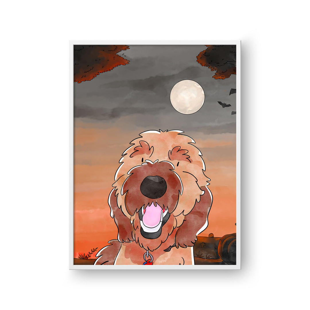 Watercolor Pet Portrait - One Pet, Framed Poster