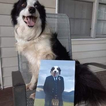 Crown and Paw - Canvas The Scottish Highlander - Custom Pet Canvas