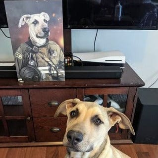 Crown and Paw - Canvas The Firefighter - Custom Pet Canvas