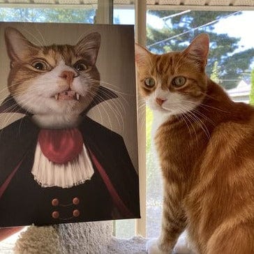 Crown and Paw - Canvas The Vampire - Custom Pet Canvas
