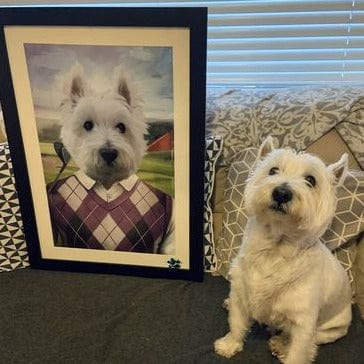 Crown and Paw - Poster The Golfer - Custom Pet Poster